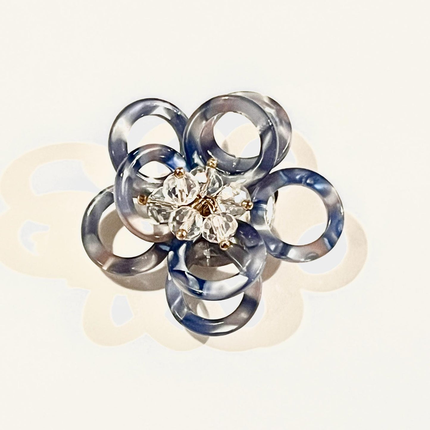 WIld Elegance: Blue Roaring Circles Shoe Clip