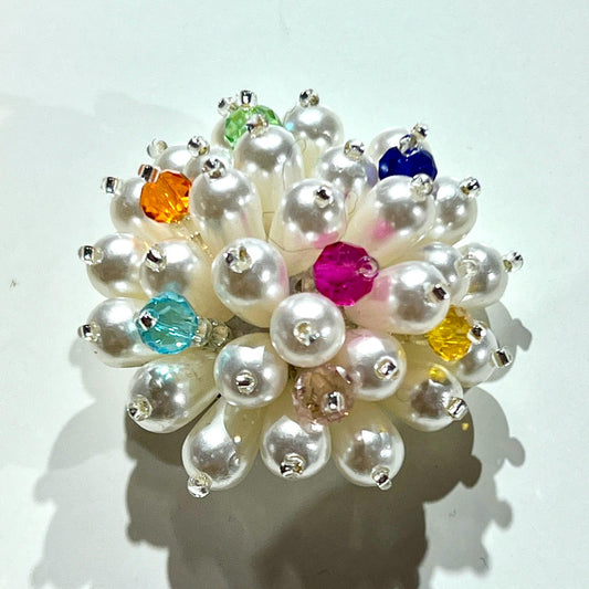 The Bold Blossoms: Bejeweled Pearl Bouquet